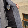 Image of Daily Double Row Mid-length Tweed Coat Men Shopping