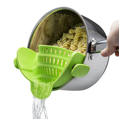 Universal Silicone Clip-on Pan Pot Strainer Anti-spill Pasta Pot Strainer Food Grade Rice Fruit Colander Strainer Shopping