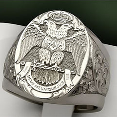 Golden Double-headed Eagle Wings Carving Ring Shopping