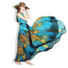 Image of Women's Bohemian Feather Printed Chiffon Dress Shopping