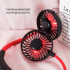 Image of Mini Portable Hanging Neckband Fan USB Rechargeable Double Fans Air Cooler Conditioner Colorful Aroma Electric Desk Fan For Room Shopping