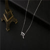 Image of Twelve Constellation Pendant Necklace Simple Titanium Steel Clavicle Chain Shopping