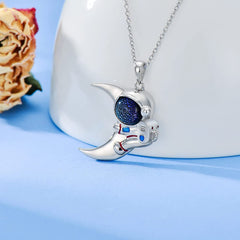 Astronaut Moon Sweater Chain High-grade Necklace