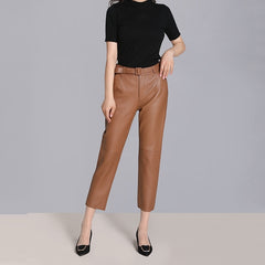 High-waisted leather pants Shopping