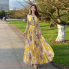 Image of Super Long Super Fairy Chiffon Skirt Floral Shopping