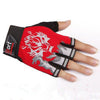 Image of Men's Wolf Head Half Finger Riding Fitness Outdoor Sports Fingerless Gloves Shopping