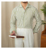 Image of Men's Cotton Striped Business Casual Shirt Shopping