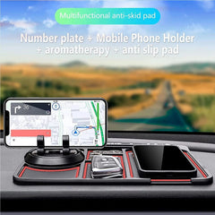 Non-Slip Car Phone Pad For 4-in-1 Car Parking Number Card Anti-Slip Mat Auto Phone Holder Sticky Anti Slide Dash Phone Mount