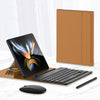 Image of Wireless Keyboard Folding Leather Case Folding Mobile Phone Creative Holder Bluetooth Mouse Shopping