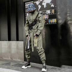 Men's Retro Casual Legging Jumpsuit With Loose Straps