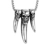 Image of Men's Fashion Skull Indian Wolf Tooth Necklace Shopping