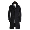 Image of Wool Men's Mid-length Korean Version Slim-fit British Style Business Windbreaker Coat Shopping