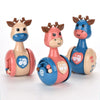 Image of Sliding Deer Baby Tumbler Rattle 3 In 1 Sliding Tumbler Toy Baby Rattle Montessori Bath Toy For W Built-in Ring Bear Roly-Poly Early Learning Christmas Tumbler Shopping