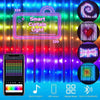 Image of Smart LED RGB Curtain String Lights Bluetooth APP Control Christmas Fairy Light Garland DIY Picture Display Party Wedding Decor Shopping