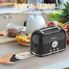 Image of Toaster 2 Slice Retro Toaster Stainless Steel With 6 Bread Shade Settings And Bagel Cancel Defrost Reheat Function, Cute Bread Toaster With Extra Wide Slot And Removable Crumb Tray Shopping