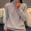 Image of Women's Pullover Sweater Half-high Collar With Diamonds Shopping