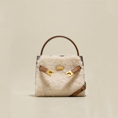 Lamb Wool Bag Autumn And Winter Fashion All-matching Women's Leather Plush Bag Shopping