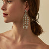 Image of Rhinestone Earrings Su Light Luxury Temperament Earrings Vintage Accessories Shopping