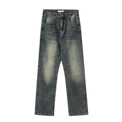 Contrast Color Washed Jeans For Men Shopping