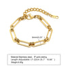 Image of Ornament Extended Stainless Steel Bracelet Gold Shopping