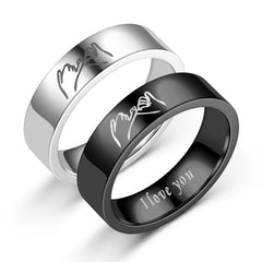 Titanium Steel Couple Simple Niche Couple Couple Ring