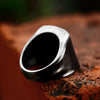 Image of Men's Fashion Simple Stainless Steel Retro Distressed Ring Shopping