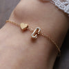 Image of English Letter Graceful Personality Alloy Heart-shaped Letter Bracelet Shopping