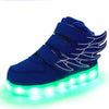 Image of Children's shoes led light shoes children's wings light shoes usb charging colorful luminous shoes casual light shoes Shopping