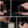 Image of Pipe Lighter Soft Flame Refillable Gas Wooden Case Fire Starter Cigarette Candle Lighter For Men Women Gift Shopping