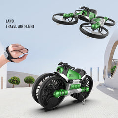 WiFi FPV RC Drone Motorcycle 2 in 1 Foldable Helicopter Camera 0.3MP Altitude Hold RC Quadcopter Motorcycle Drone 2 in 1 Dron Shopping