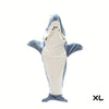 Image of Shark Onesie Blanket For Adults, Shark Blanket Hoodie, Shark Blanket Super Soft Cozy Flannel, Boys Girls Cosplay Costume Sleeping Bag For Night Shopping