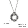 Image of Vintage Viking Rune Circle Pendant Ornament Stainless Steel Necklace Shopping