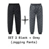 Image of Men's Trousers Winter Velvet Thickening Loose Fleece Pants With Zip Pocket Large Size Windproof Warm Jogging Pants Shopping