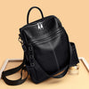 Image of Fashion Ladies Backpack Simple Casual Leather Large Capacity Shopping