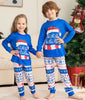 Image of Matching Family Pajamas Sets Christmas PJ's Letter Print Top And Plaid Pants Jammies Sleepwear Shopping