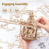 Image of Robotime Rokr 3D Wooden Puzzles Construction Model Kit DIY Music Box Building Kits Rotating - Romantic Carousel Shopping