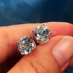 Metal Woven Fine Zircon-embedded Earrings