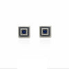 Image of Men's Retro Square Blue Zircon Earrings Shopping