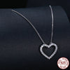 Image of Heart-shaped Moissanite Necklace Simple Classic S925 Sterling Silver Shopping