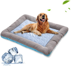 Pet Cooling Pad Bed For Dogs Cats Puppy Kitten Cool Mat Pet Blanket Ice Silk Material Soft For Summer Sleeping Pink Blue Breathable Shopping