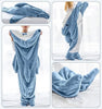 Image of Ambitelligence Shark Blanket Hoodie Onesie For Adults And Kids, Cozy Flannel Shark Costume Shark Sleeping Bag Shopping