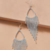 Image of Bohemian Tassel Shiny Long Rhinestone-encrusted Earrings Shopping