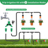 Image of Garden Drip Irrigation Kit,164FT Greenhouse Micro Automatic Drip Irrigation System Kit With Blank Distribution Tubing Hose Adjustable Patio Misting Nozzle Emitters Sprinkler Barb Shopping