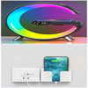 Image of New Intelligent G Shaped LED Lamp Bluetooth Speake Wireless Charger Atmosphere Lamp App Control For Bedroom Home Decor Shopping