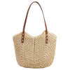 Image of Vacation Style Single Shoulder Large Capacity Woven Bag Shopping