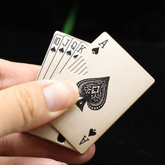 Creative Personality Cool Playing Cards Inflatable Electronic Windproof Lighter Shopping