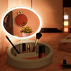 Image of LED Makeup Mirror Desktop Girls Dormitory With Light Storage Box Home Decor Shopping