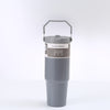 Image of Portable Car Cup Stainless Steel Cup Travel Sports Water Bottle With Handle Cover Coffee Tumbler Cup Shopping