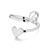 Image of Simple Letter Three-dimensional Loving Heart With Opening Adjustable Ring Shopping