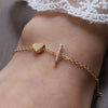 Image of English Letter Graceful Personality Alloy Heart-shaped Letter Bracelet Shopping